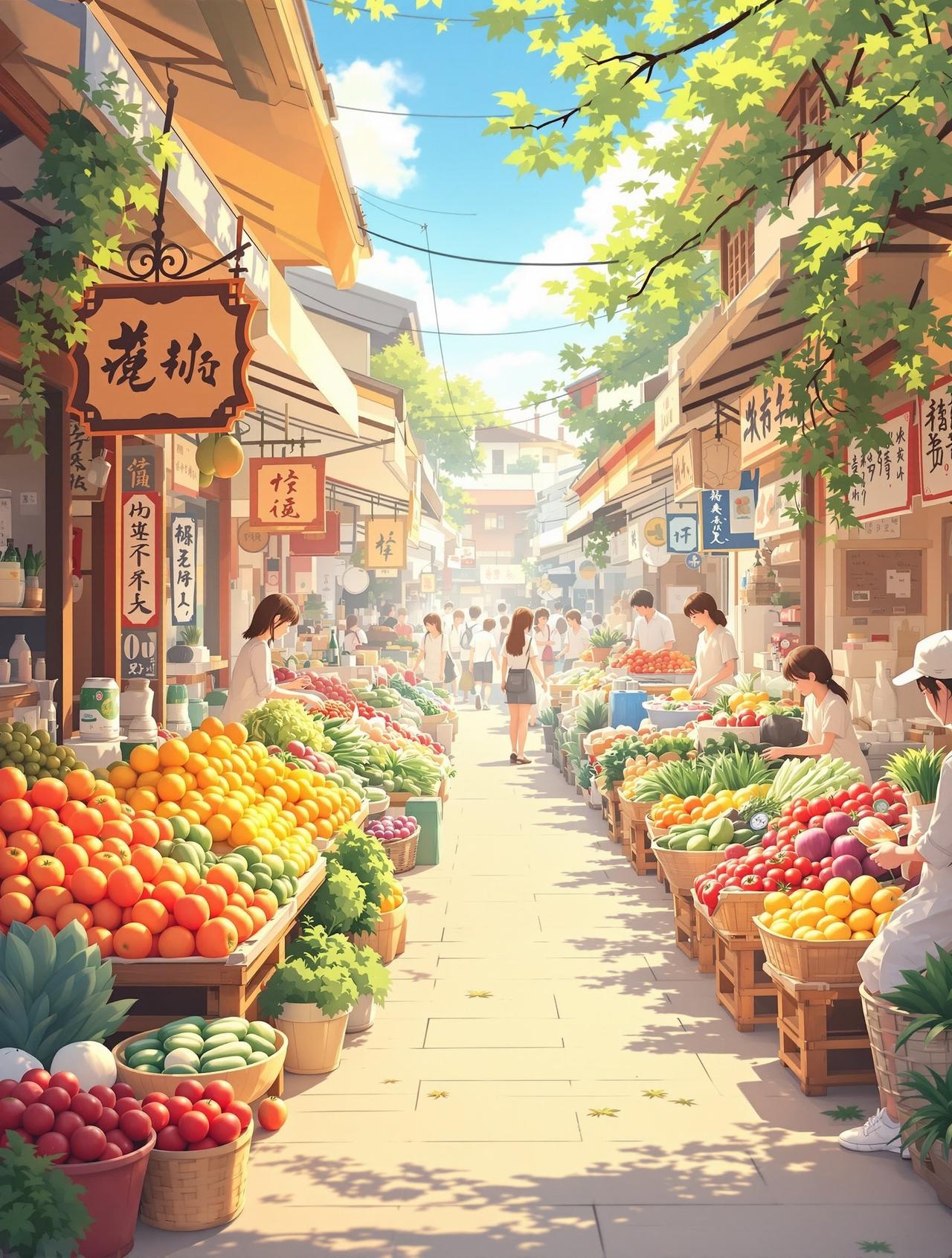 百合短剧 - 清晨菜市场