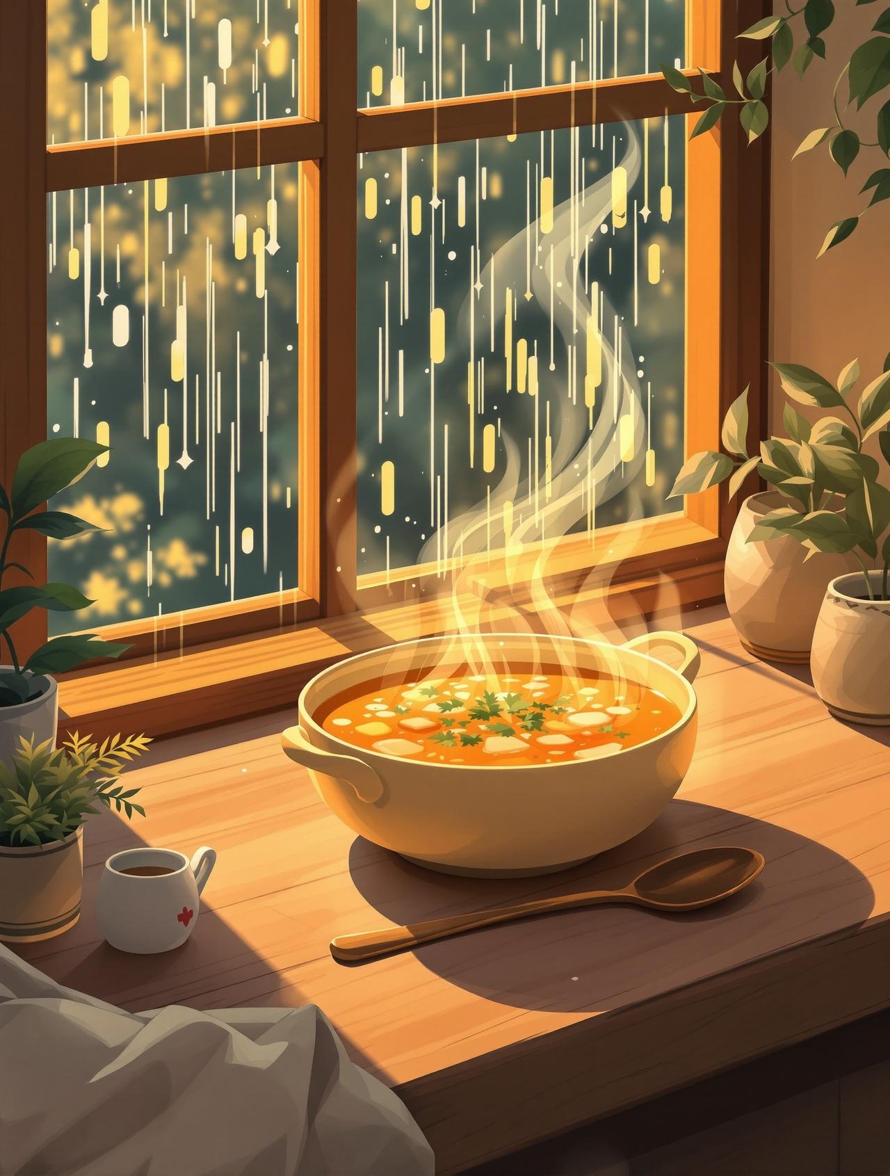百合短剧 - 雨天一碗汤